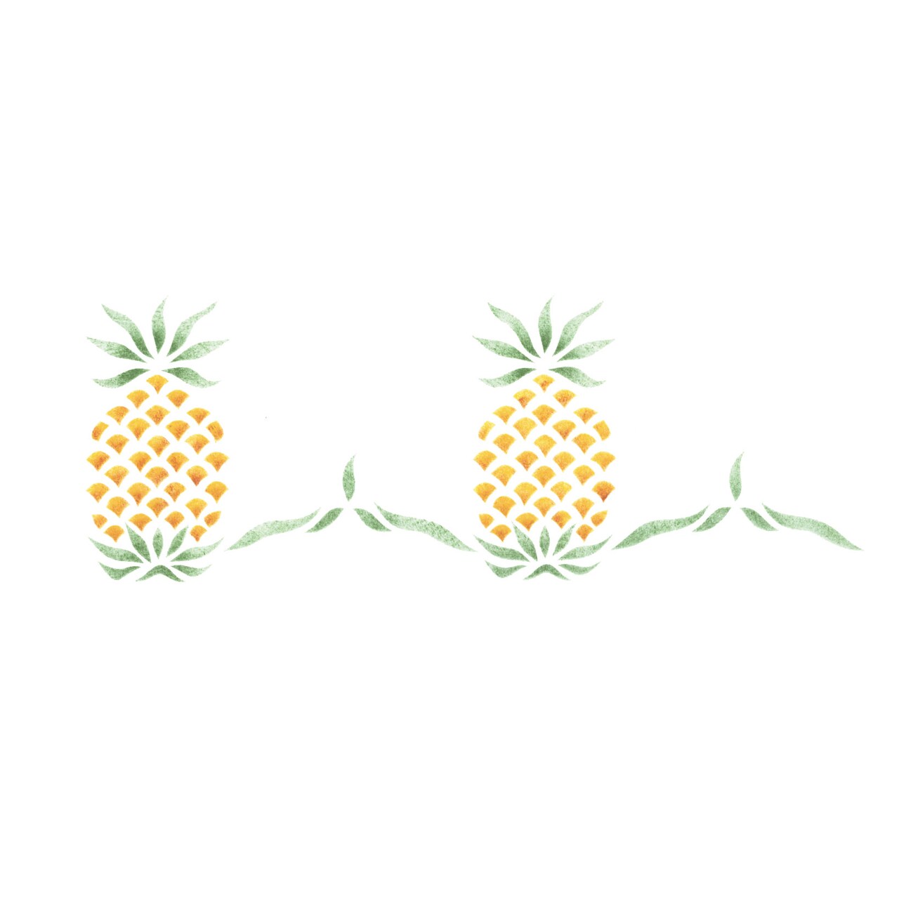 Pineapple Wall Stencil | 472 by Designer Stencils | Reusable Art Craft Stencils for Painting on Walls, Canvas, Wood | Reusable Plastic Paint Stencil for Home Makeover | Easy to Use & Clean Art Stencil